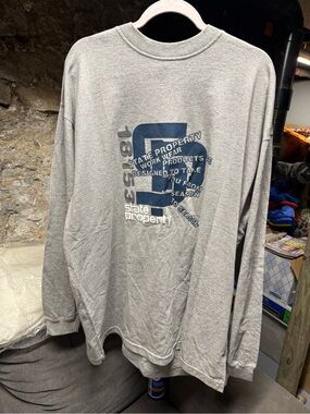 vintage State Property gray long-sleeve graphic tee NWT Sz XXL